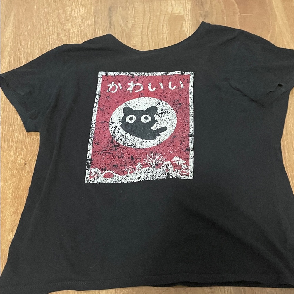 Cute Black Graphic Kids T-Shirt
